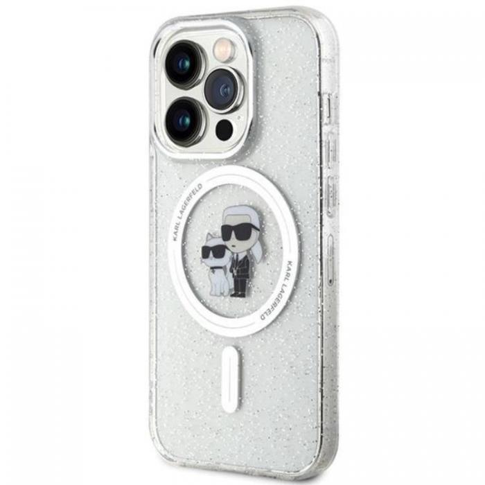 KARL LAGERFELD - KARL LAGERFELD iPhone 13 Pro Max Mobilskal Magsafe Glitter - Clear