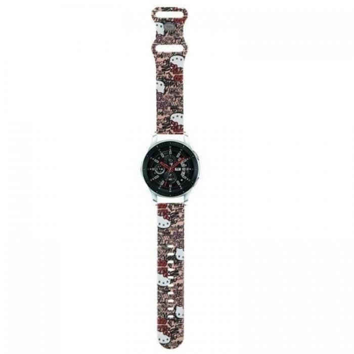 Hello Kitty - Hello Kitty Galaxy Watch (22mm) Armband Tags Graffiti - Rosa