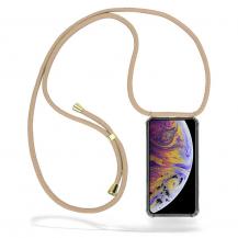 CoveredGear-Necklace - Boom iPhone Xs Max skal med mobilhalsband- Beige Cord