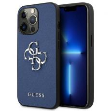 Guess - Guess Saffiano 4G Metal Logo Skal iPhone 13 Pro / 13 - Blå