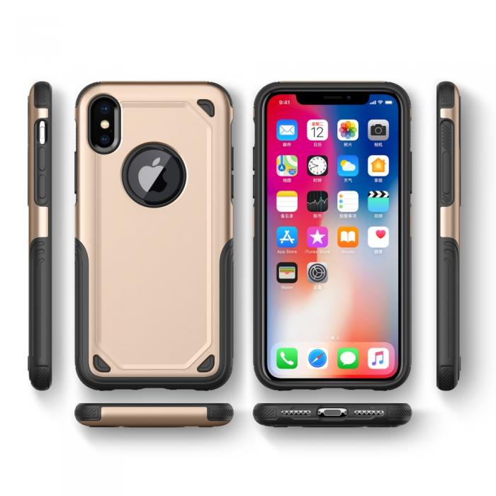 A-One Brand - Rugged Armor Skal till Apple iPhone XS / X - Gold
