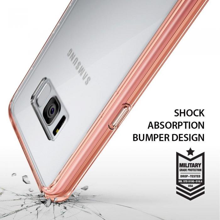 Rearth - Ringke Fusion Shock Absorption Skal till Samsung Galaxy S8 Plus - Rose Gold