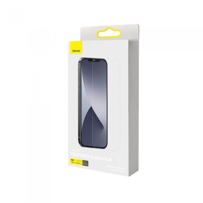 UTGATT5 - Baseus 2x 0,3 mm Hrdat glas iPhone 12 & 12 Pro Transparent