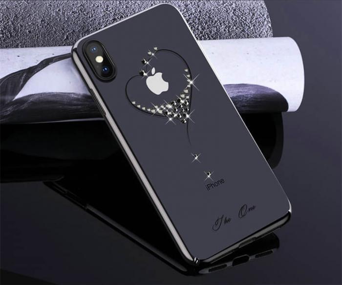 UTGATT5 - Kingxbar Wish Series skal dekorerad Crystal iPhone XS Max Svart
