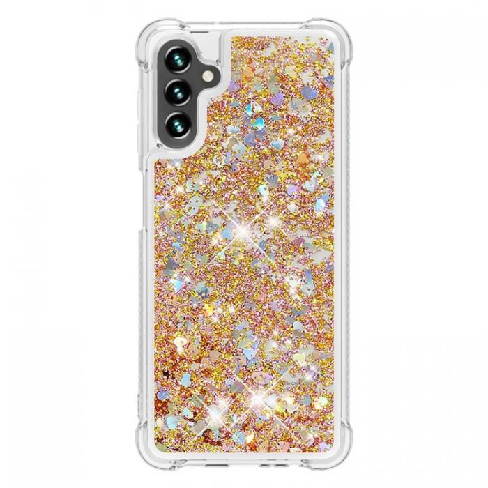 A-One Brand - Galaxy A34 5G Mobilskal YB Quicksand Glitter TPU - Guld