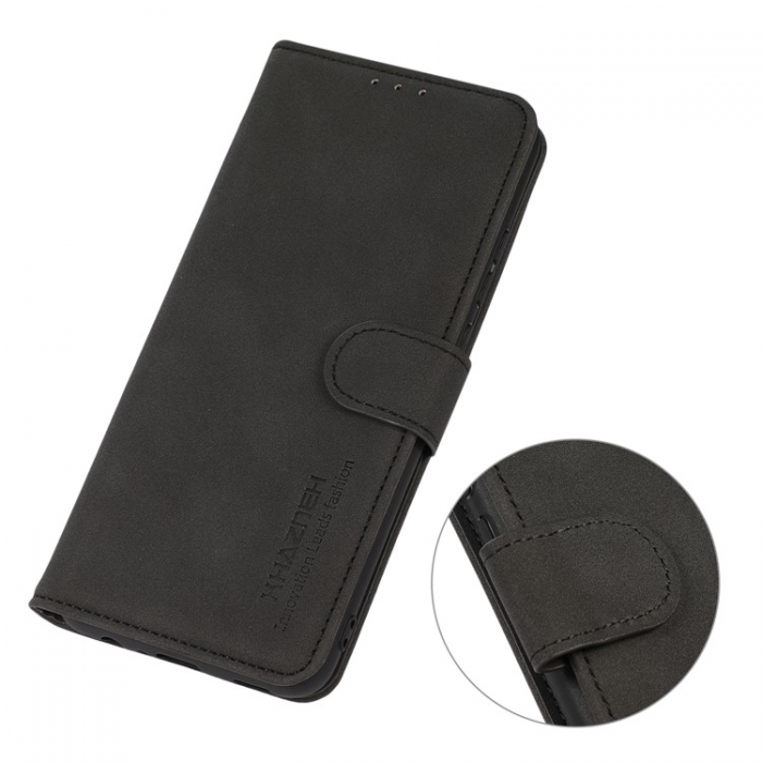 KHAZNEH - KHAZNEH Sony Xperia 10 V Plnboksfodral Textured Flip - Svart