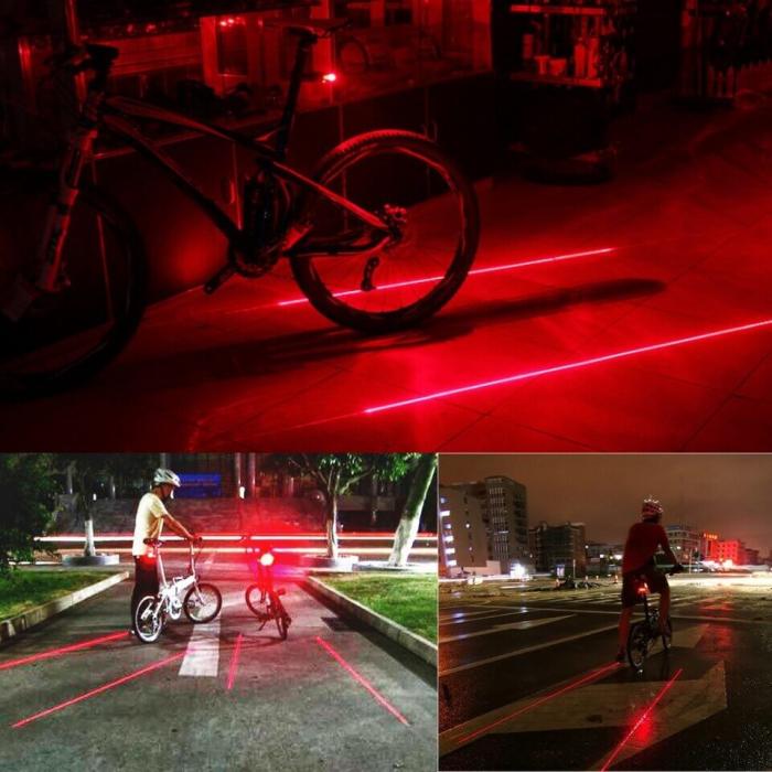 A-One Brand - Baklampa till Cykel med Laserbelysning