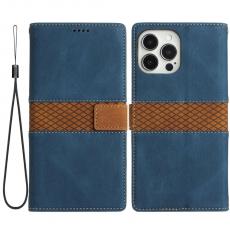 A-One Brand - Splicing Design iPhone 13 Pro Plånboksfodral - Blå
