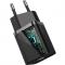 BASEUS - BASEUS - Super Si Network Charger 20W + Lightning Cable - Svart