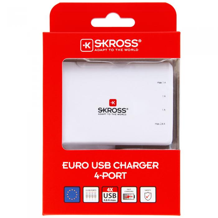 UTGATT5 - SKROSS 4-Port USB-laddare EU