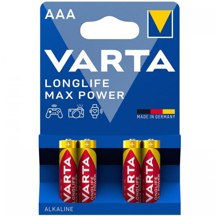 UTGATT1 - Varta 4-pack Longlife Max Power AAA / LR03 Batteri