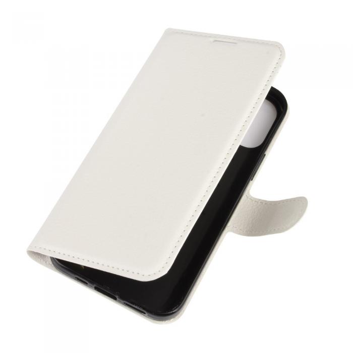 OEM - Litchi Lder Plnboksfodral iPhone 12 Mini - Vit