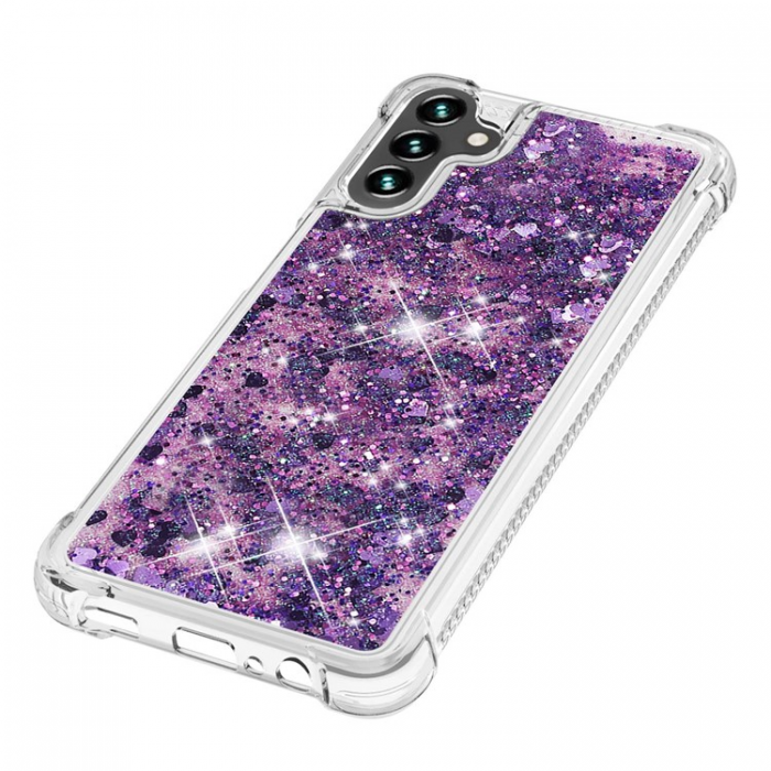 A-One Brand - Galaxy A34 5G Mobilskal YB Quicksand Glitter TPU - Lila