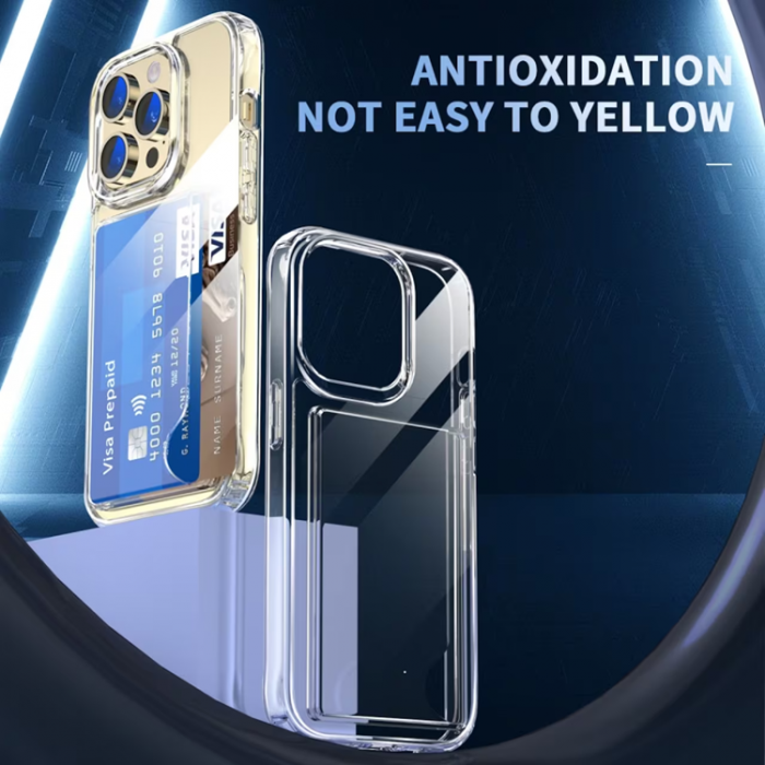 A-One Brand - iPhone 14 Pro Mobilskal Korthllare Hybrid Acrylic - Clear