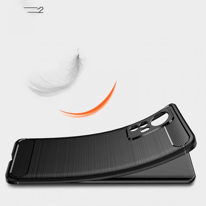 A-One Brand - Carbon Fiber Skal Xiaomi 12/12X - Svart