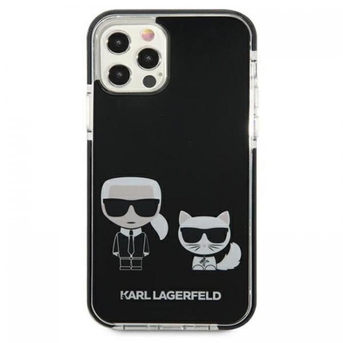 UTGATT5 - Karl Lagerfeld iPhone 12/12 Pro Skal Karl & Choupette - Svart
