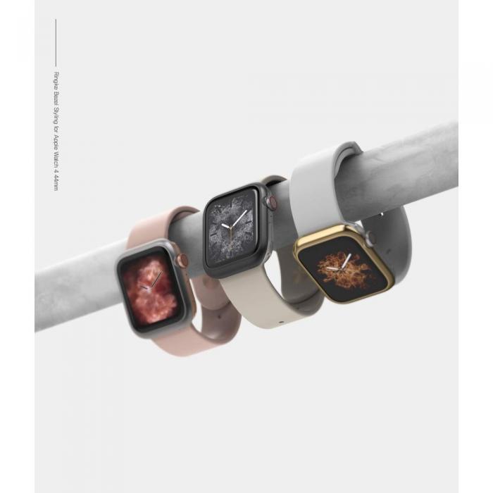 UTGATT4 - RINGKE Bezel Styling Apple Watch 4/5/6/SE (44Mm) Glnsande Svart