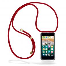 CoveredGear-Necklace - Boom iPhone 7/8/SE 2020/SE 2022 skal med mobilhalsband- Maroon Cord