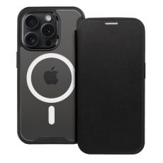 A-One Brand - iPhone 15 Pro Max Plånboksfodral Magsafe Smart - Svart