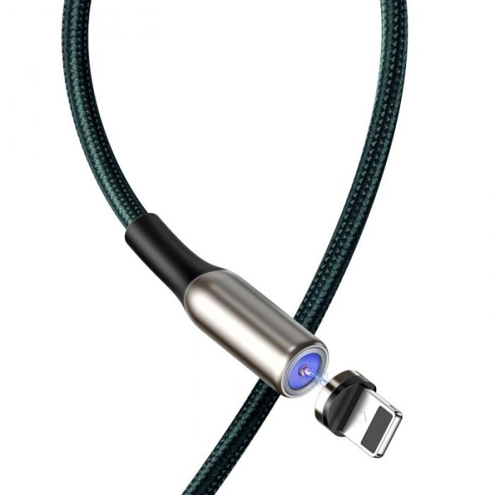 UTGATT5 - Baseus Zinc magnetisk USB Kabel - lightning 2A 1m Grn