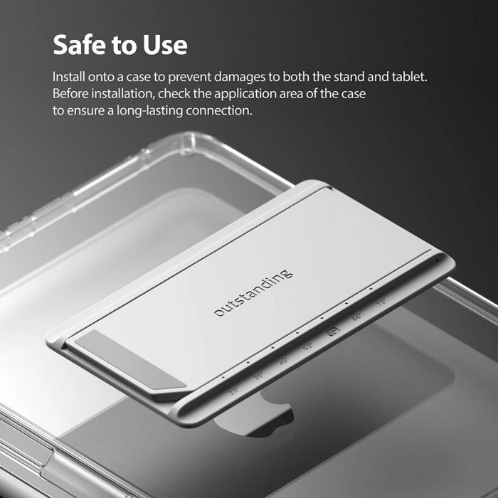 UTGATT5 - Ringke Outstanding Adjustable Tablet Kickstand - Dark Gr