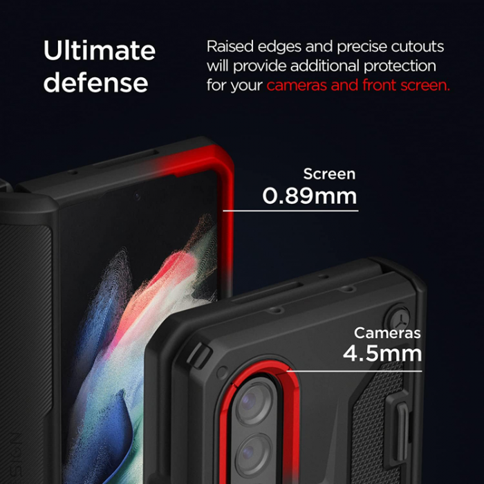 A-One Brand - Galaxy Z Fold 3 Mobilskal VRS DESIGN Terra Guard - Svart