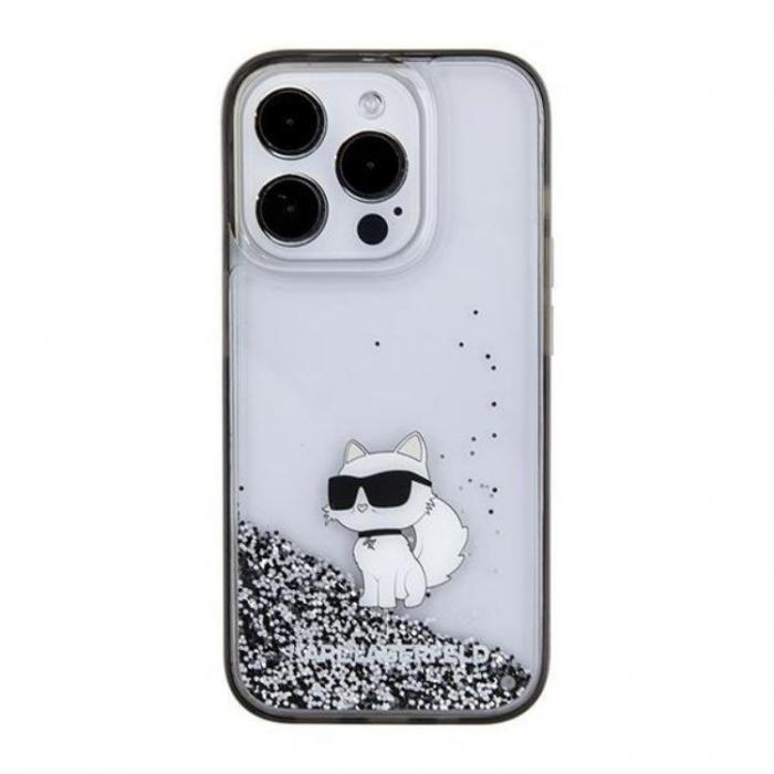 KARL LAGERFELD - KARL LAGERFELD iPhone 15 Pro Max Mobilskal Liquid Glitter Choupette