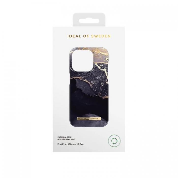 iDeal of Sweden - iDeal of Sweden iPhone 15 Pro Mobilskal - Golden Twilight Marble