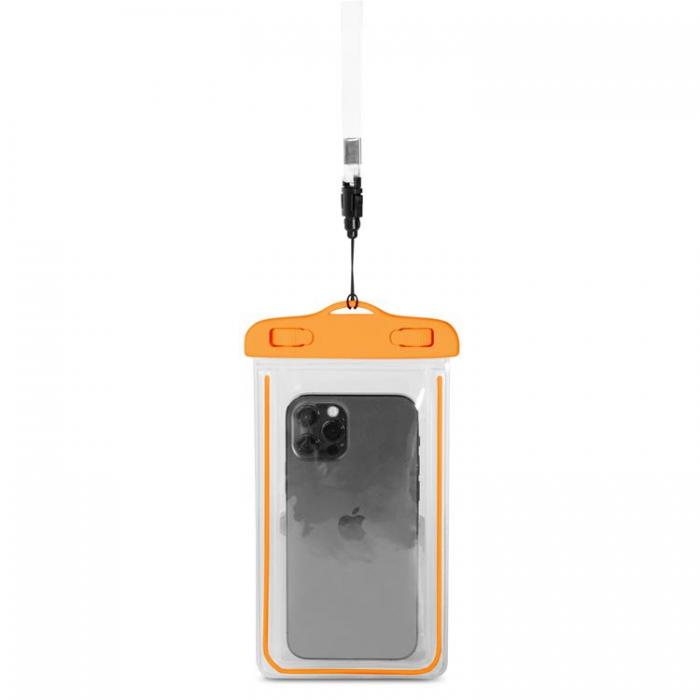 A-One Brand - Vattenttt Mobilfodral PVC Med Lanyard - Orange