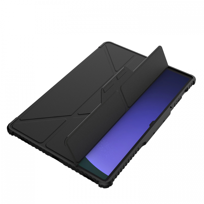 Nillkin - Nillkin Galaxy Tab S9 FE Plus Fodral Lder Bumper - Svart