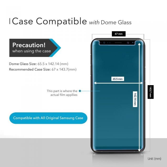 UTGATT5 - Whitestone Hrdat Glas Gd Byte Galaxy S9 Clear