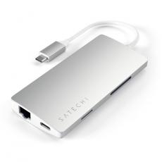 Satechi - Satechi USB-C Multi-Port Adapter 4K Gigabit Ethernet V2 - Silver
