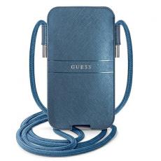 Guess - Guess Saffiano Strap Halsbandsfodral 6.1" - Blå