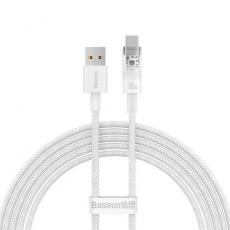 BASEUS - Baseus USB-A Till USB-C Kabel 2m 100W - Vit