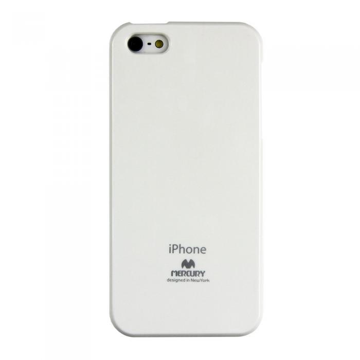 UTGATT4 - Mercury Color Pearl Jelly FlexiCase Skal till Apple iPhone 5/5S/SE (Vit)