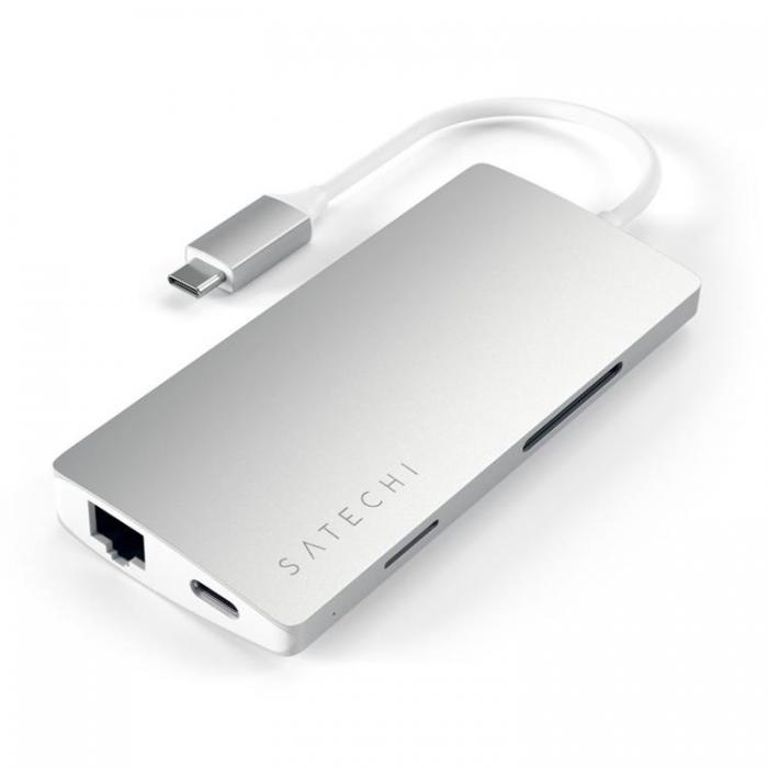 UTGATT1 - Satechi USB-C Multi-Port Adapter 4K Gigabit Ethernet V2 - Silver