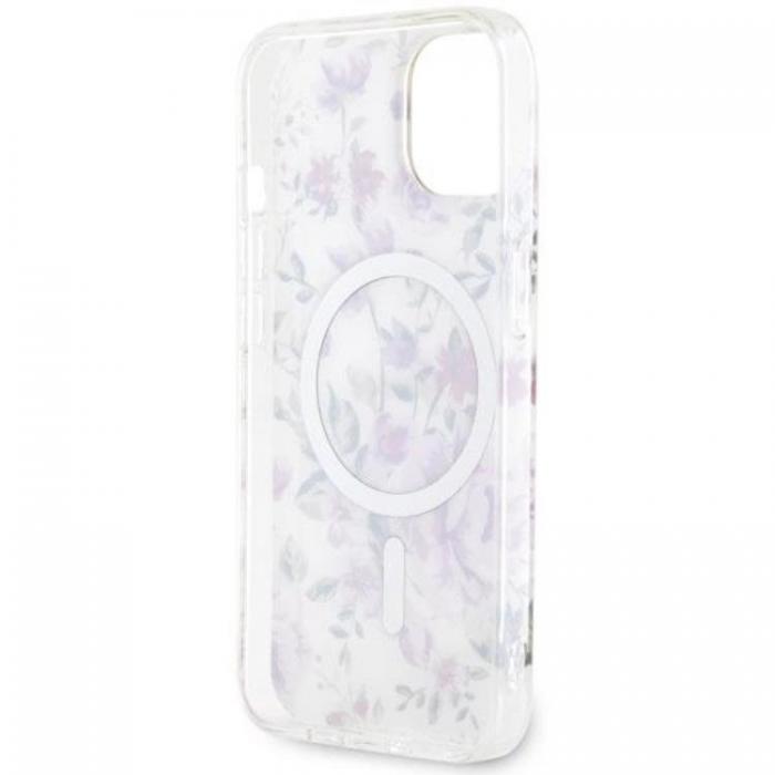Guess - Guess iPhone 14 Plus Mobilskal MagSafe Flower - Transparent