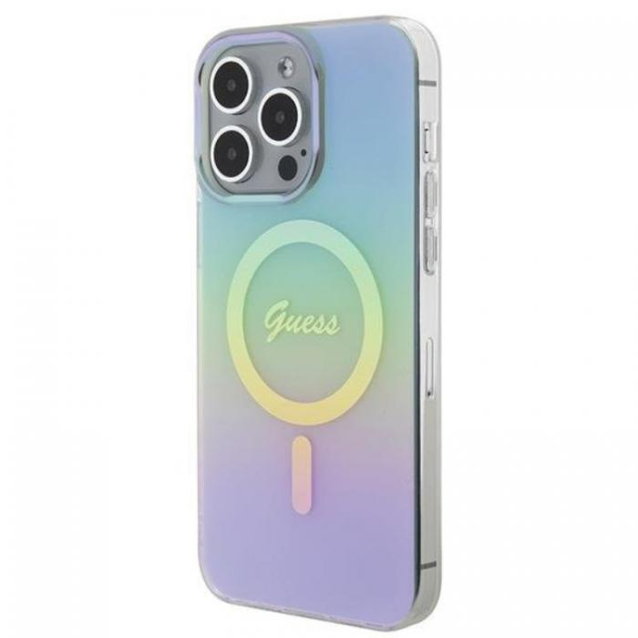 Guess - Guess iPhone 15 Pro Mobilskal Magsafe IML Iridescent - Turquoise