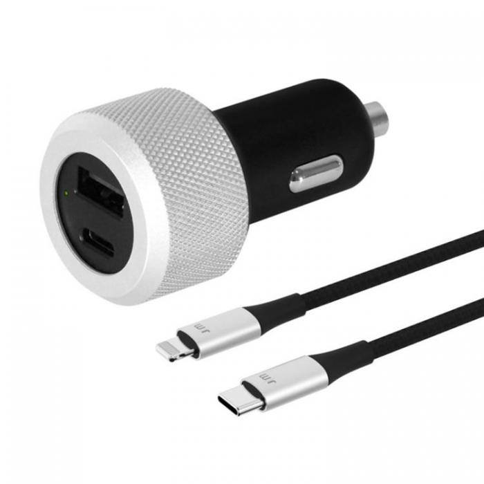 UTGATT1 - Just Mobile Highway Turbo m. Billaddare USB-C till Lightning-kabel