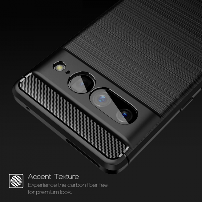 A-One Brand - Google Pixel 7 Pro Skal Carbon Fiber Texture - Svart