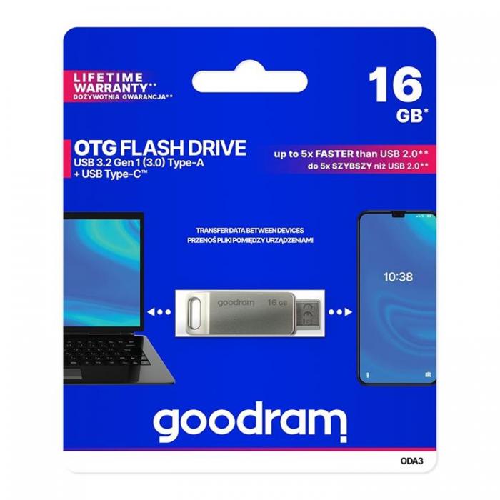 OEM - GOODRAM Pendrive 16 GB USB 3.2 Gen 1 OTG USB/USB Typ-C