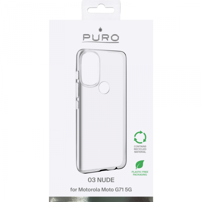 UTGATT1 - Puro Nude Skal Motorola Moto G71 5G - Transparent