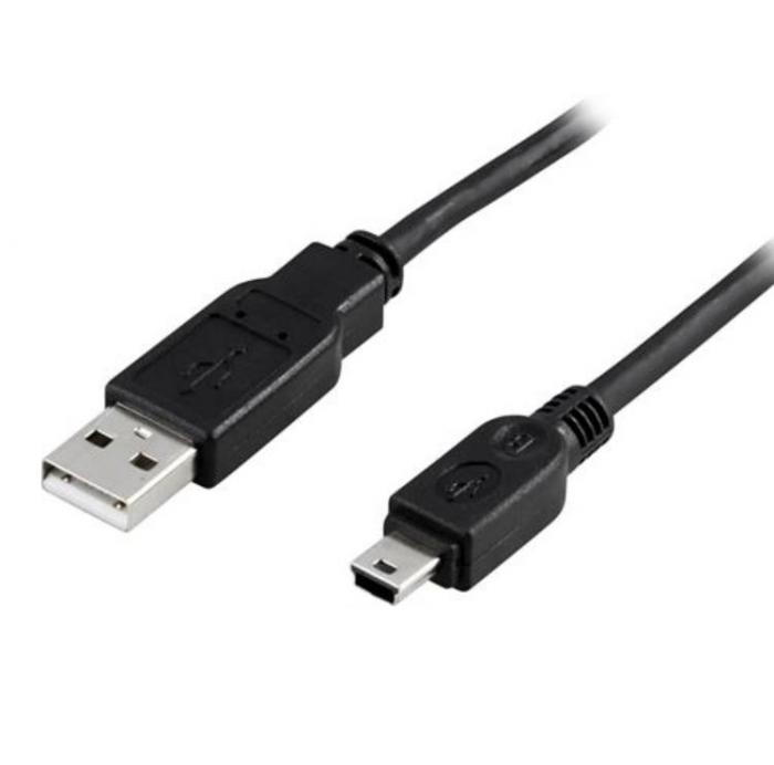 UTGATT1 - Deltaco Typ-A Till Mini USB Kabel 0.5m - Svart