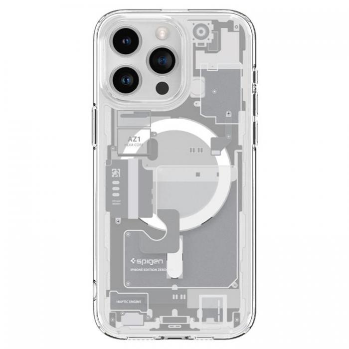 Spigen - Spigen iPhone 15 Pro Max Mobilskal Magsafe Hybrid - Zero One Vit