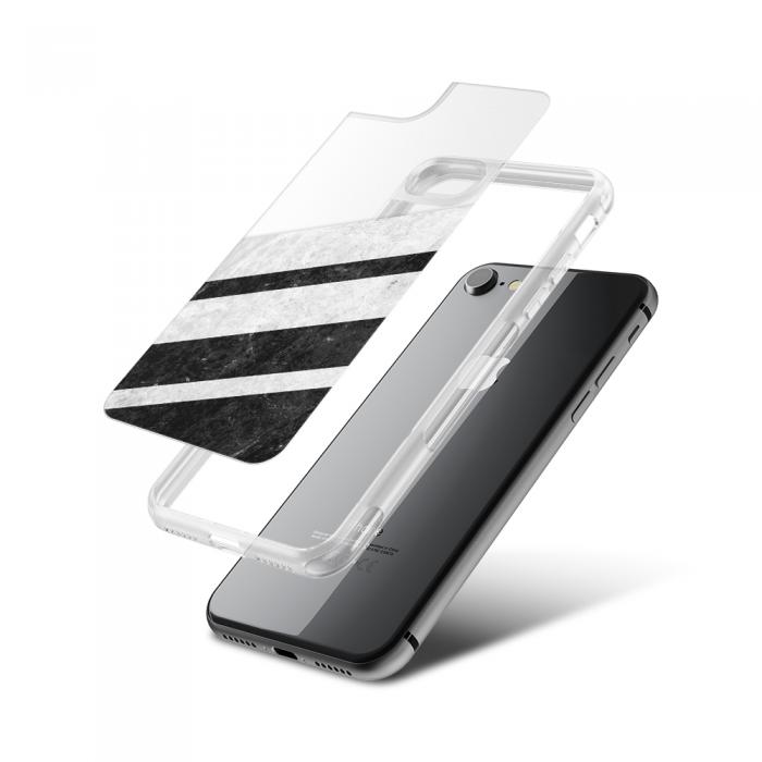 UTGATT5 - Fashion mobilskal till Apple iPhone 8 - Half marble stripes
