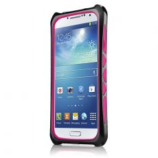 ItSkins - ITSkins Toxik Aluminium Bumper till Samsung Galaxy S4 i9500 (Svart-Magenta) + Sk