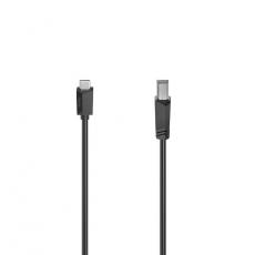 Hama - HAMA Kabel USB-C till USB-B 480 Mbps 1.5m - Svart