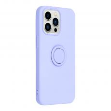 Forcell - Forcell iPhone 14 Pro Skal Silikon Ring Violett
