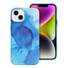 A-One Brand - iPhone 14 Plus Magsafe Mobilskal Läder - Blå Splash