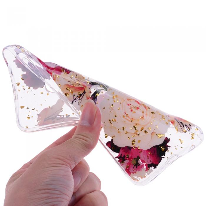 A-One Brand - Glitter Mobilskal till Samsung Galaxy A50 - Pretty Flowers